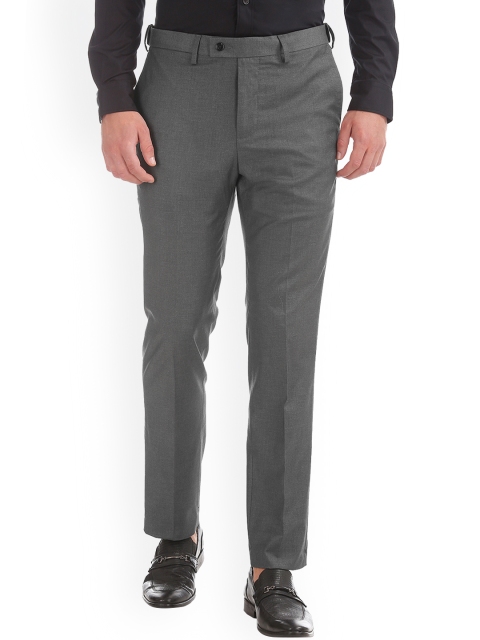 

Arrow Men Grey Tapered Fit Solid Formal Trousers