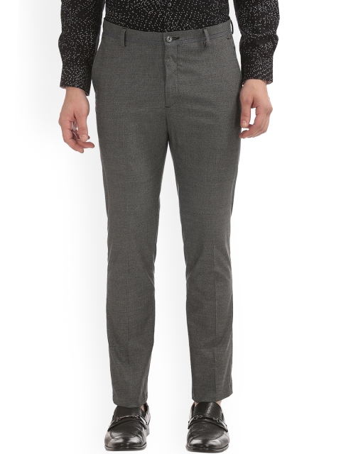

Arrow Men Grey Slim Fit Solid Formal Trousers