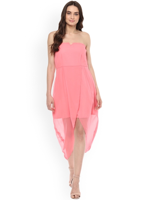 

MABISH by Sonal Jain Women Pink Solid Wrap Dress