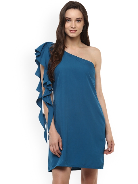 

MABISH by Sonal Jain Women Teal Solid A-Line Dress