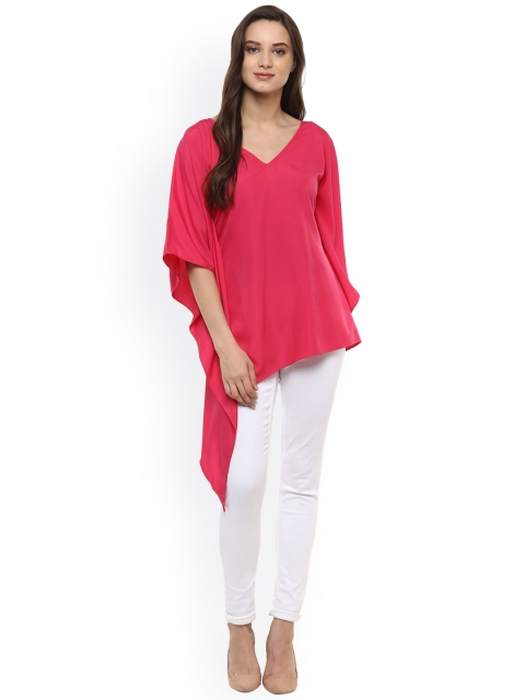 

MABISH by Sonal Jain Women Pink Solid Longline Kaftan Top