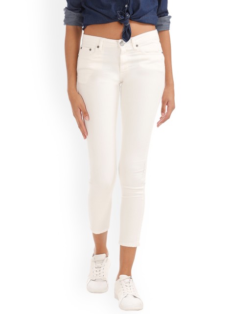 

Aeropostale Women White Slim Fit Low-Rise Clean Look Jeans