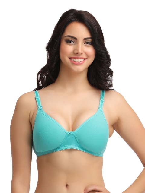 

Clovia Blue Solid Non-Wired Lightly Padded T-shirt Bra BR0712Z4734D