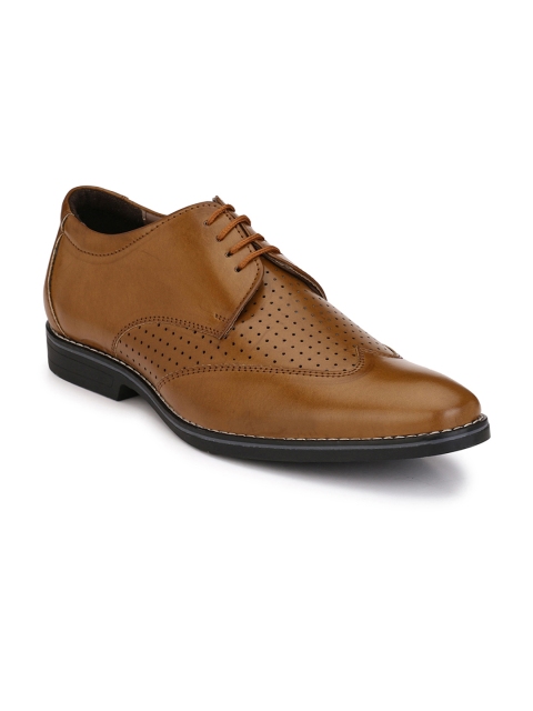 

Ferraiolo Men Tan Formal Leather Derby Shoes