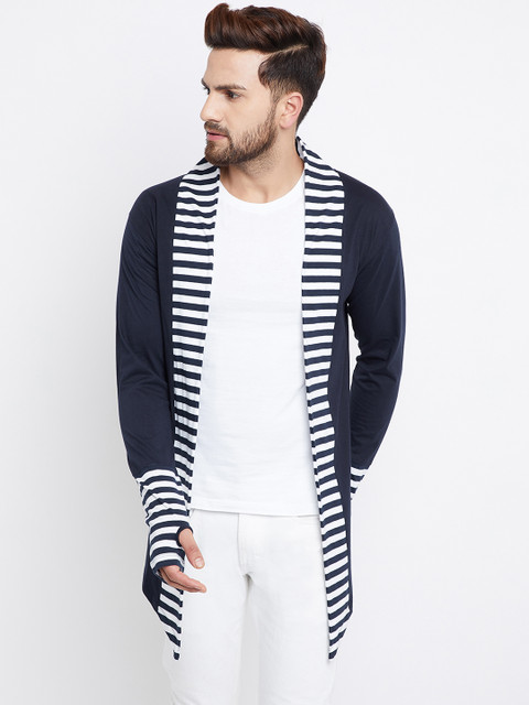 

CHILL WINSTON Navy Blue Solid Open Front Shrug