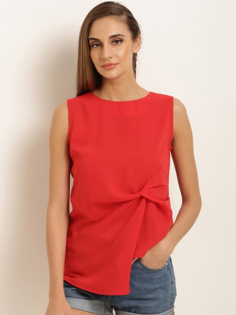 

Marie Claire Women Red Solid Top