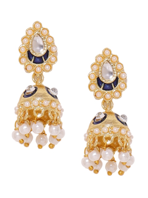 

Voylla Gold-Toned Dome Shaped Jhumkas