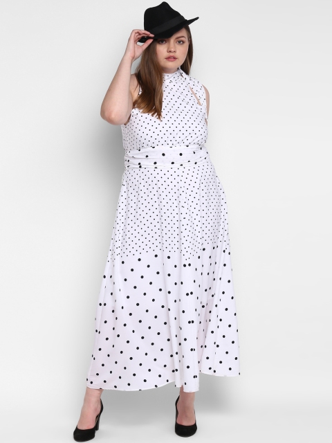 

NuBella Plus Size Women White Printed Maxi Dress