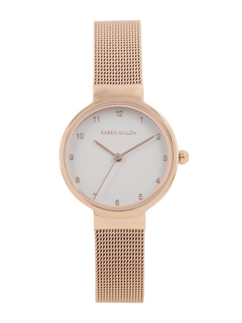 

Karen Millen Women White Analogue Watch KM160RGM
