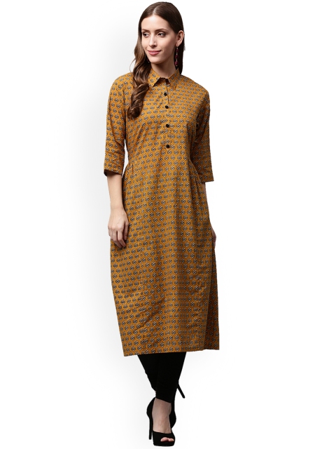 

Nayo Women Yellow Printed Anarkali Kurta