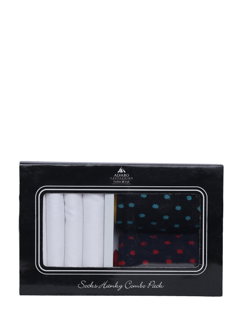 

Alvaro Castagnino Multicoloured Socks & Handkerchief Combo Set, Multi