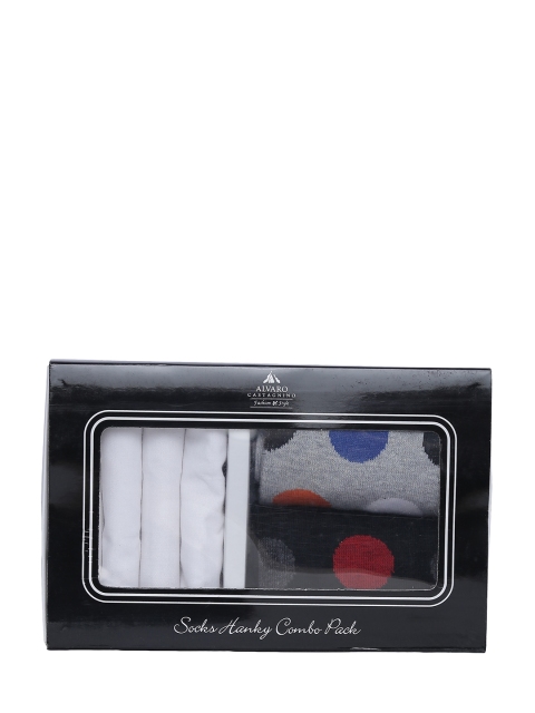 

Alvaro Castagnino Multicoloured Socks & Handkerchief Combo Set, Multi