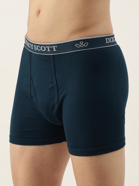 

DIXCY SCOTT Men Navy Blue Solid Trunks K1-PR4665180-Denim Blue-6626532