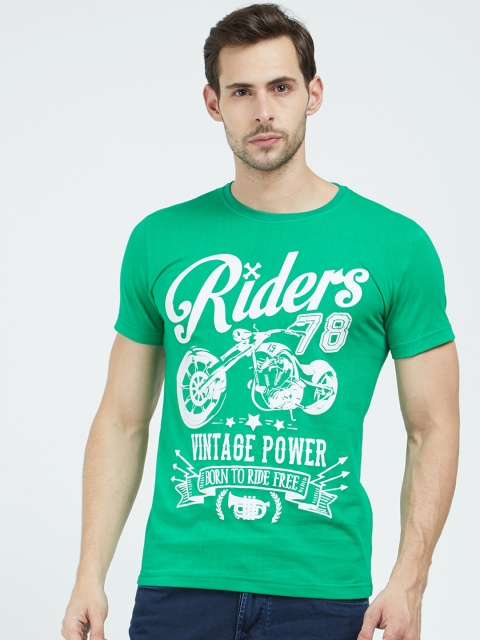 

Beer Studio Men Green Printed Round Neck T-shirt