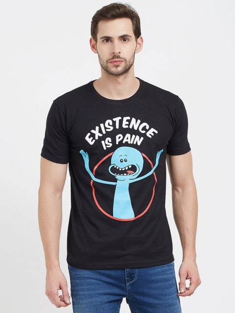 

Redwolf Men Black Printed Round Neck T-shirt