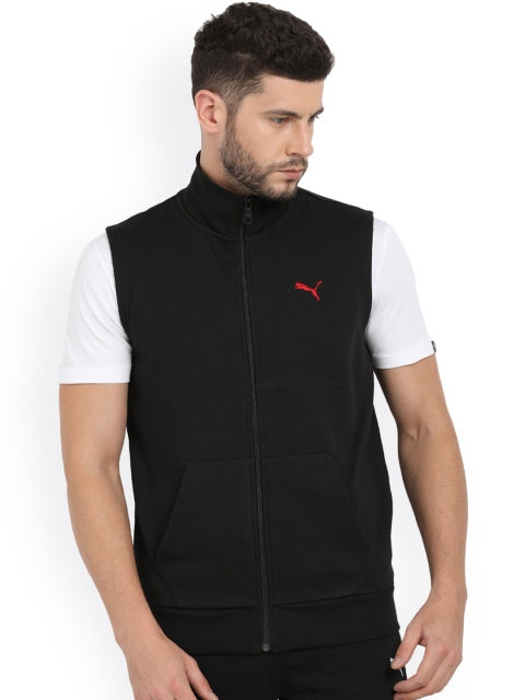 

Puma Men Black Solid Sleeveless Sporty Jacket
