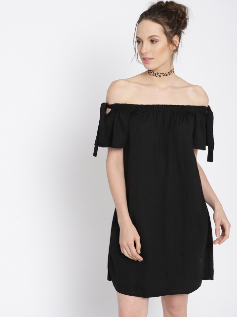 

MANGO Women Black A-line Dress