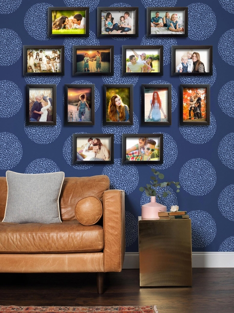 

RANDOM Set of 14 Brown Photo Frames