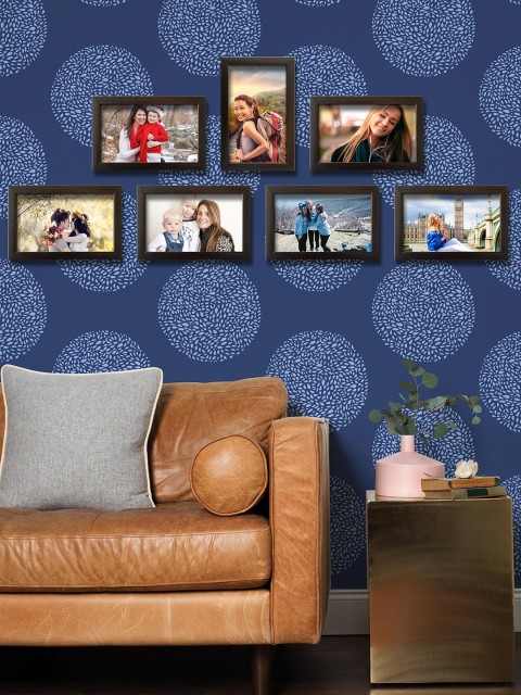 

RANDOM Set of 7 Brown Photo Frames