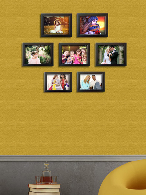 

RANDOM Set of 7 Brown Photo Frames