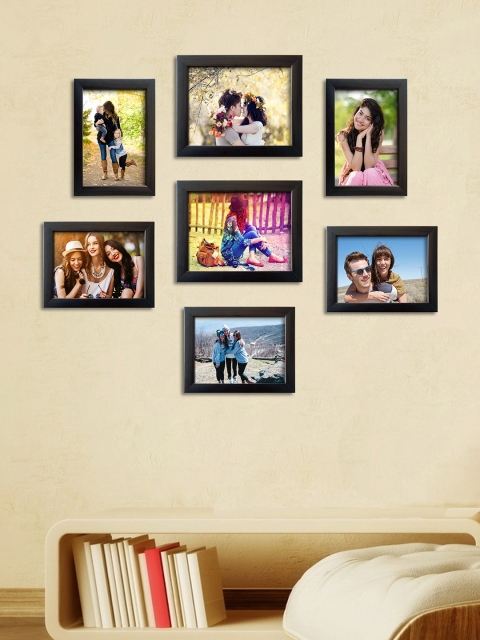 

RANDOM Set of 7 Brown Photo Frames