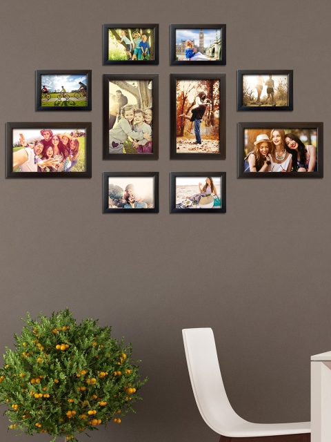 

RANDOM Set of 10 Brown Photo Frames