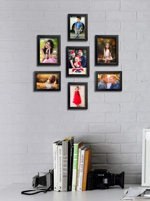 

RANDOM Set of 7 Brown Photo Frames