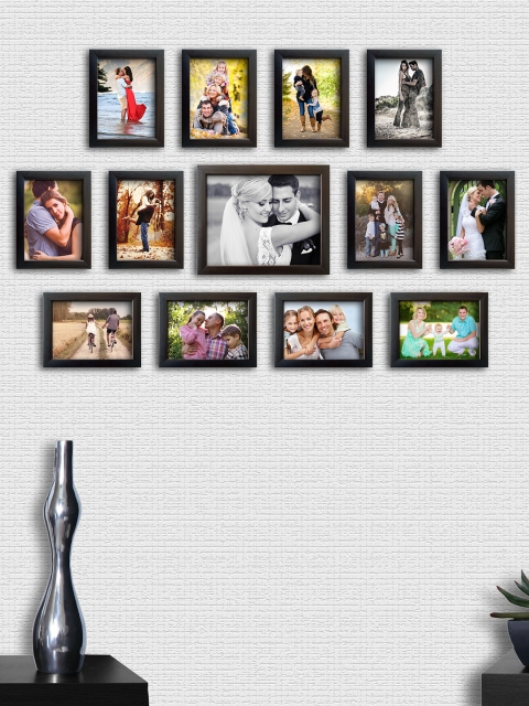 

RANDOM Set of 13 Brown Photo Frames