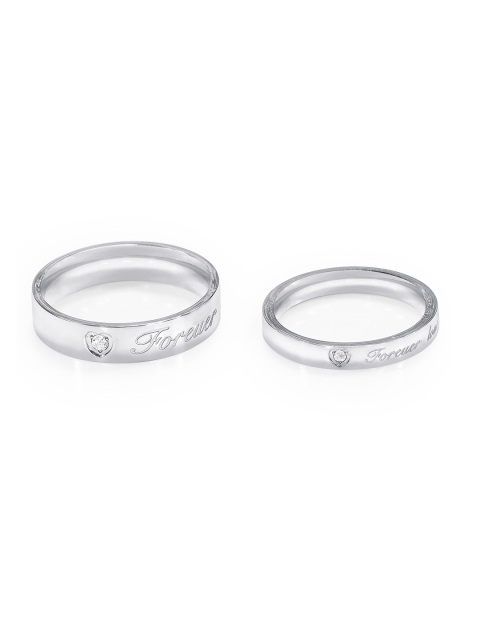 

Peora Set of 2 Silver-Toned Rings
