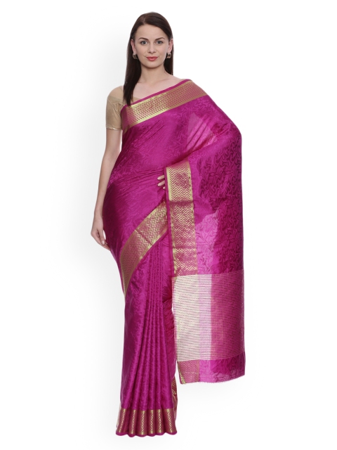 

MIMOSA Pink Art Silk Woven Design Kanjeevaram Saree