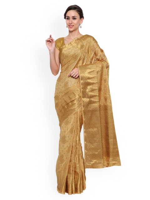 

MIMOSA Brown Art Silk Woven Design Kanjeevaram Saree