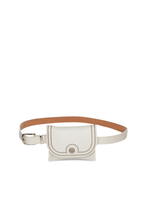 

Kazo Women White Solid Belt