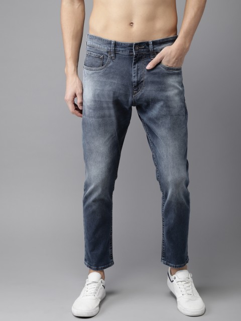 

Moda Rapido Men Blue Slim Fit Mid-Rise Cropped Jeans