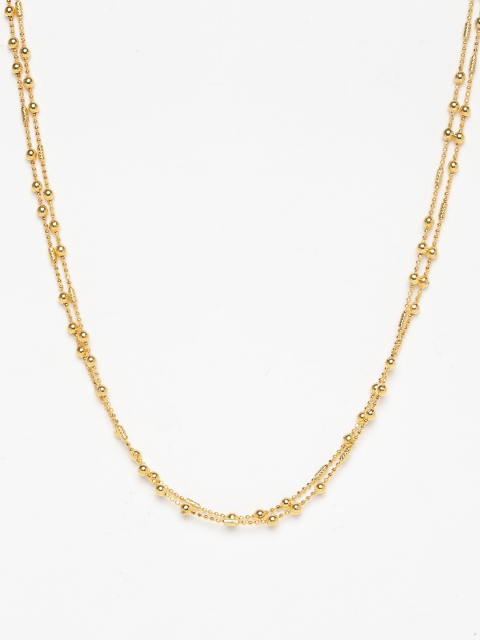 

TJORI Gold Plated Handcrafted Layered Brass Chain