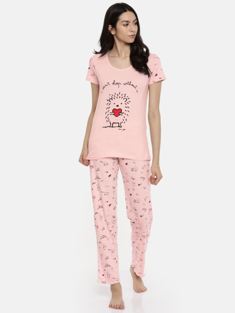 

Slumber Jill Pink Printed Lounge Set