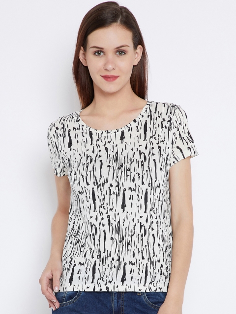 

Ruhaans Women Off-White Printed Top