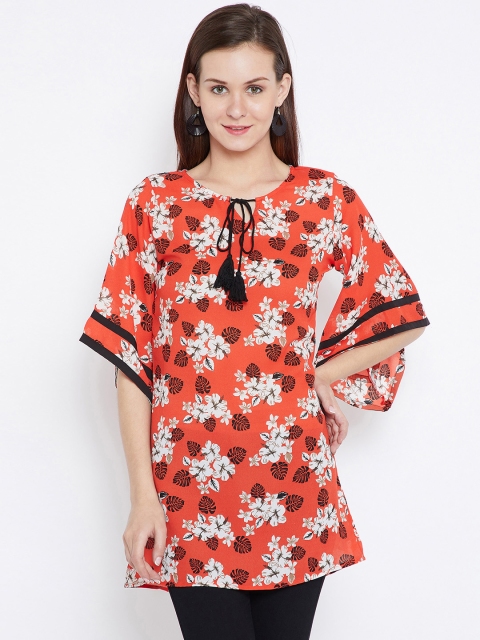 

Ruhaans Orange & White Printed Tunic