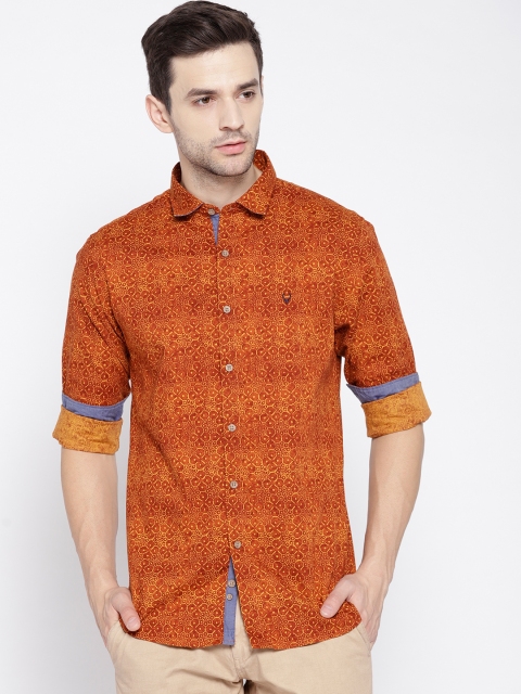 

Allen Solly Men Brown Slim Fit Printed Casual Shirt