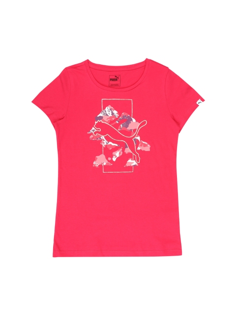

Puma Girls Pink Printed Round Neck T-shirt
