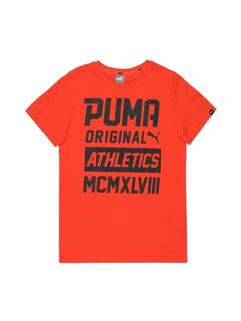 

Puma Boys Red Printed Round Neck T-shirt