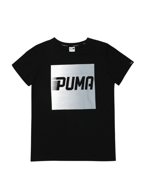 

Puma Boys Black Printed Round Neck T-shirt
