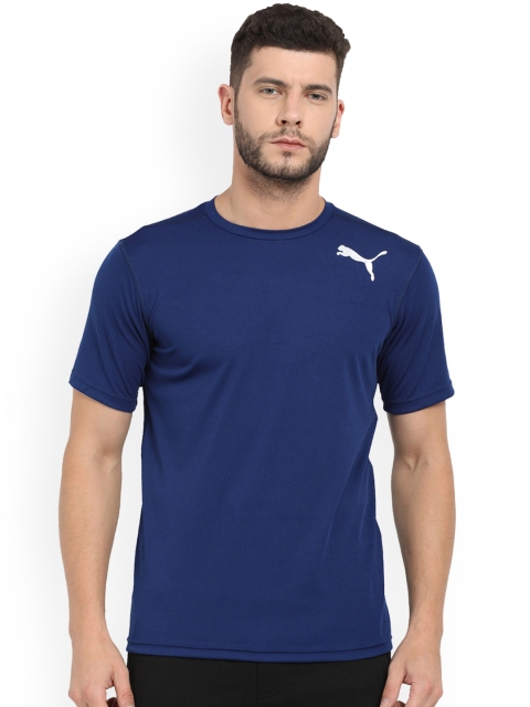 

Puma Men Blue Solid Round Neck T-shirt