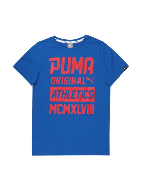 

Puma Boys Blue Printed Round Neck T-shirt