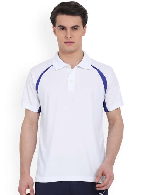 

Puma Men White Solid Polo Collar T-shirt