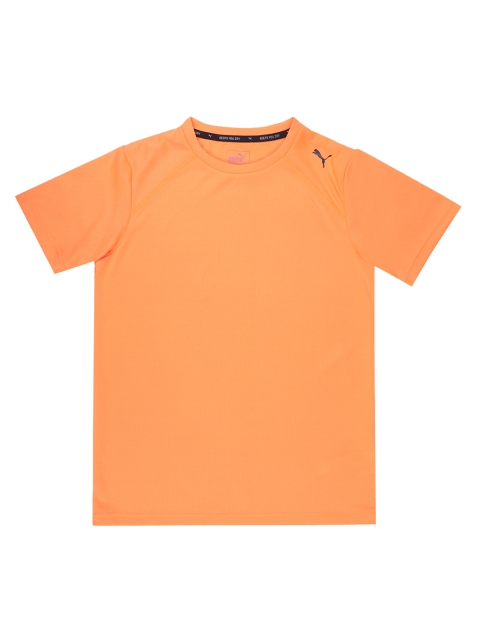 

Puma Boys Orange Solid Round Neck ACTIVE ESS Sports T-shirt