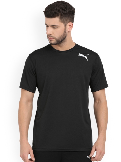 

Puma Men Black Solid Round Neck T-shirt