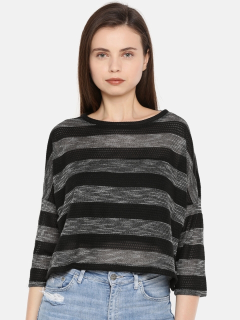 

Park Avenue Women Black Striped Top