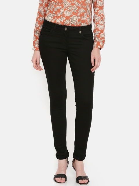 

Park Avenue Women Black Super Skinny Fit Mid-Rise Clean Look Stretchable Jeans