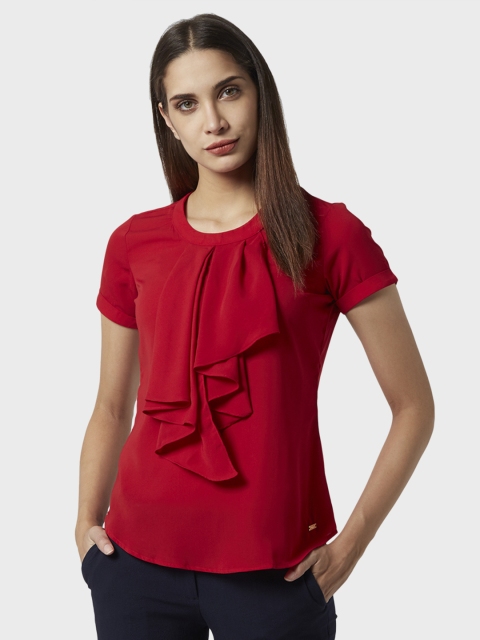 

Park Avenue Women Red Solid Top