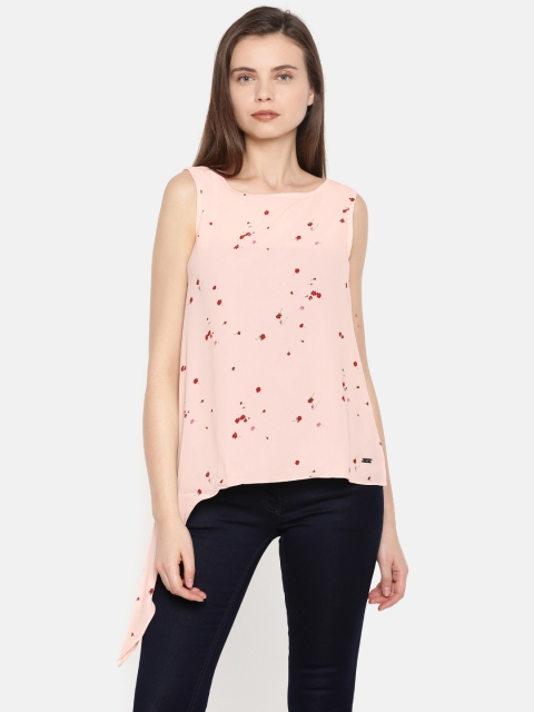 

Park Avenue Women Beige Printed Shirt Style Top